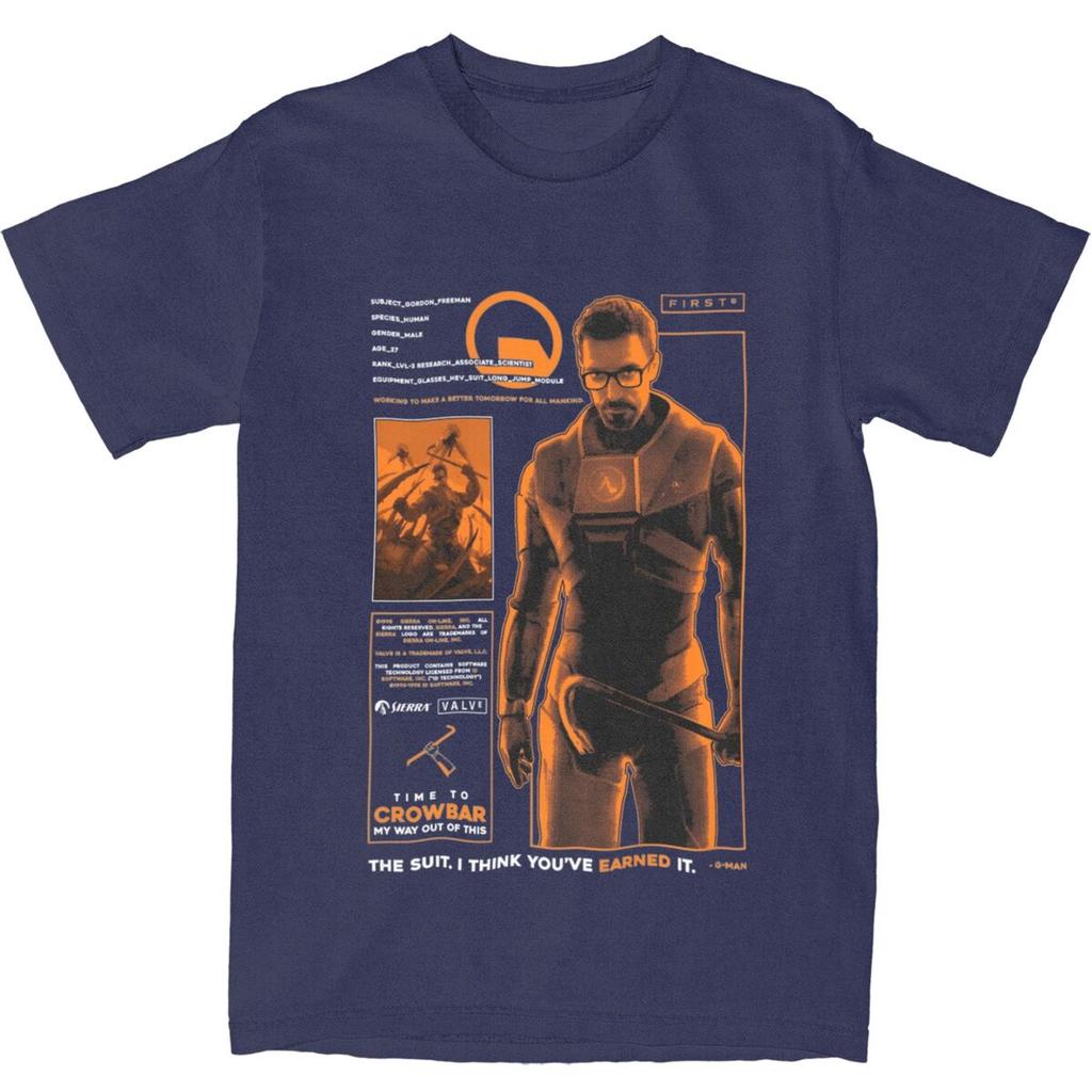 Männer Frauen T-Shirt Videospiele HALFS LIFES V2 T-Shirts Hipster Sommer T-Shirts Fantastisches Design Baumwoll-Tops Geschenkidee