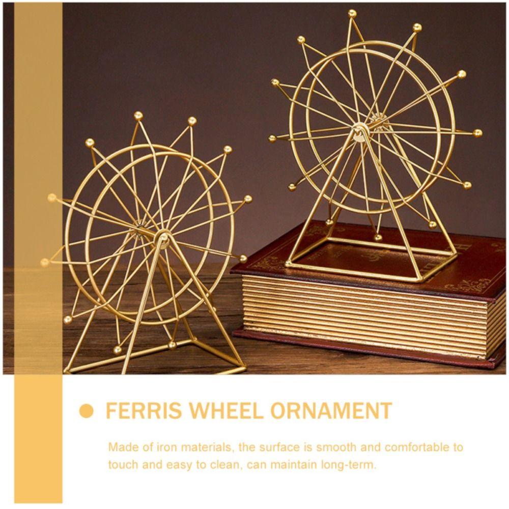 Handmad Retro Ferris Wheel Ornaments Iron Ferris Wheel Table Decorations Desktop Decorative