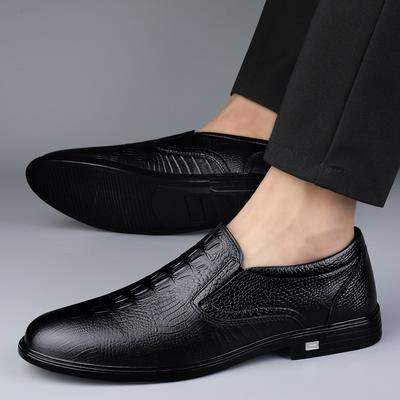 Luxury Brand Men Business Shoes Genuine Leather Man Loafers Casual Drive Shoes Classic Moccasins Crocodile Pattern Slip On Flats
