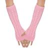 Cable Knit Fingerless Arm Warmers - Thick Winter/Autumn Long Gloves