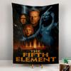 The Fifth Element Movie Poster Tapestry Wall Hanging, Bruce Willis Sci-Fi Film Artwork, Retro Cinema Decor for Bedroom Living Room Dorm