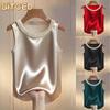 Moda Donna Casual Tinta Unita Stampa Senza Maniche Girocollo Camicette & Camicie Design Internazionale