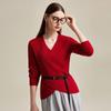 Zhaojun Women's Premium V-Neck Solid Cashmere Sweater