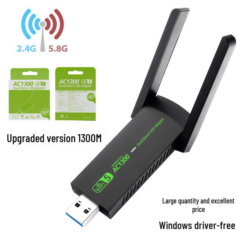 Spot 1300M Dual-Band USB WiFi Adapter: Wireless Network Receiver & Transmitter