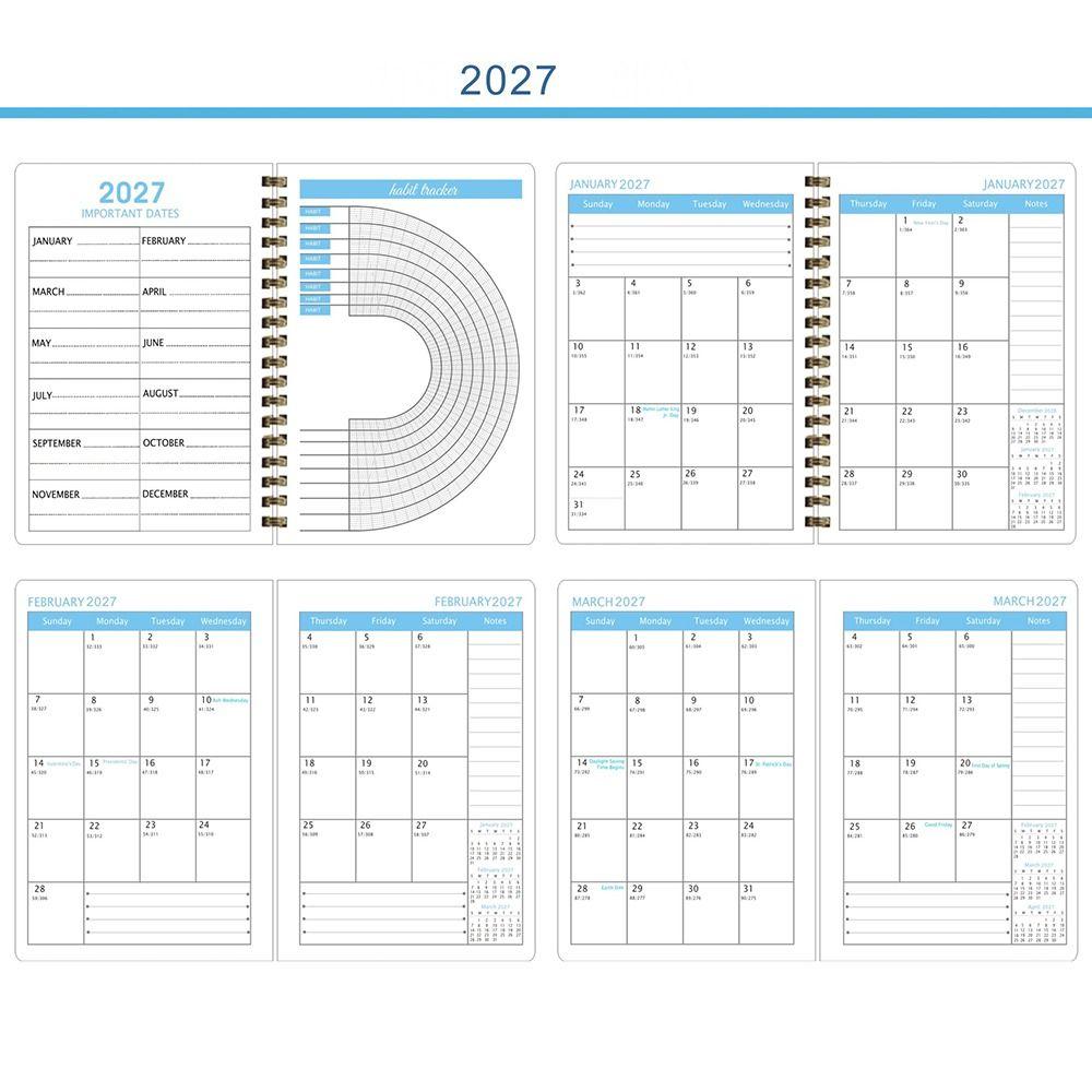 English A5 Agenda Book 12 Months Taking Notes 2025 Schedule Planner Notepad Diary Notepad Time Organizer 365 Days Notepad