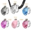 Soft Plastic Cock Cage Lightweight Pink Chastity Cage Male Chastity Devices Lock 4 Rings BDSM Toys for Sissy Men Adult Sex Toy