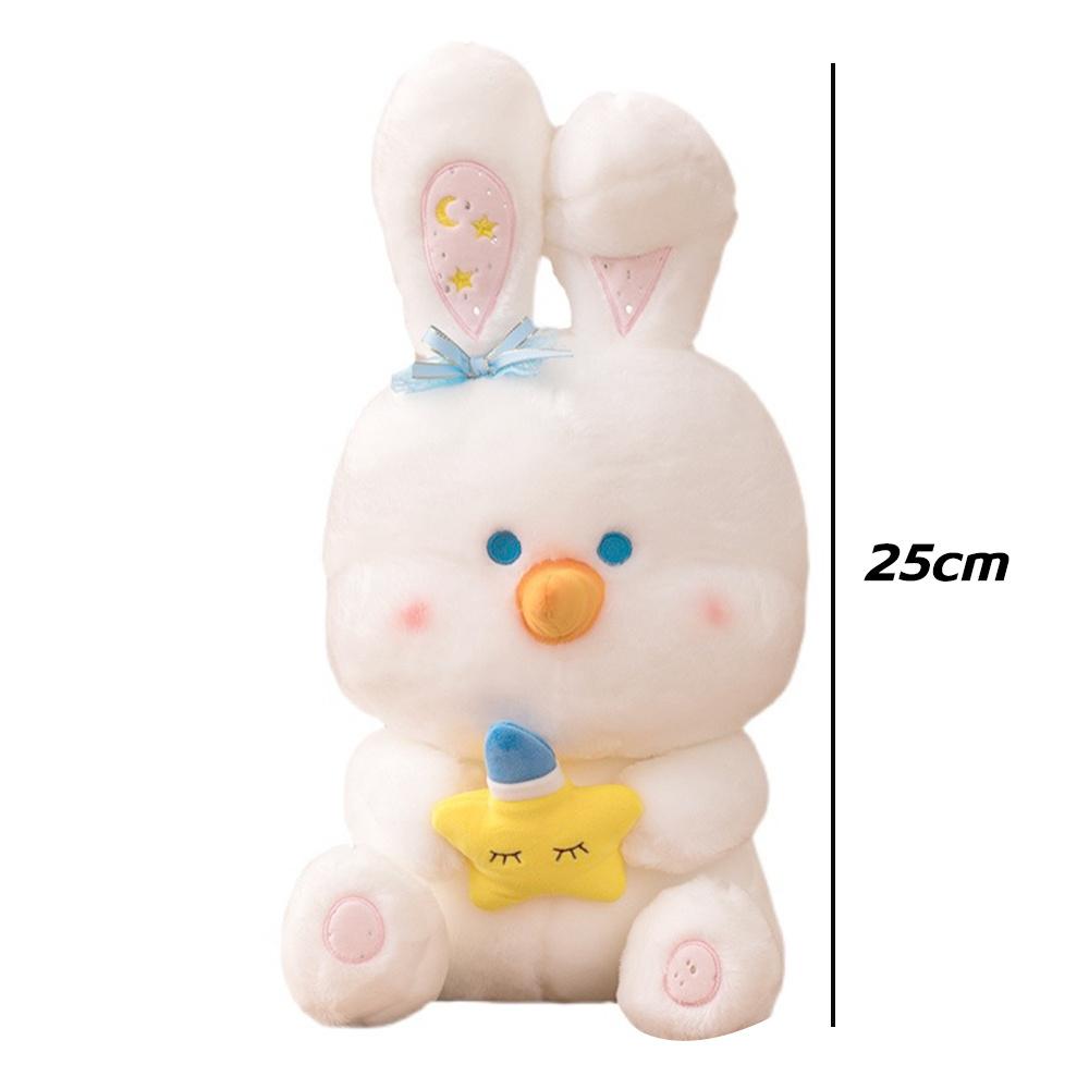 Cute Bunny Plushy With Q Version Cuddly Animal Toys Sleeping Pillow Toy