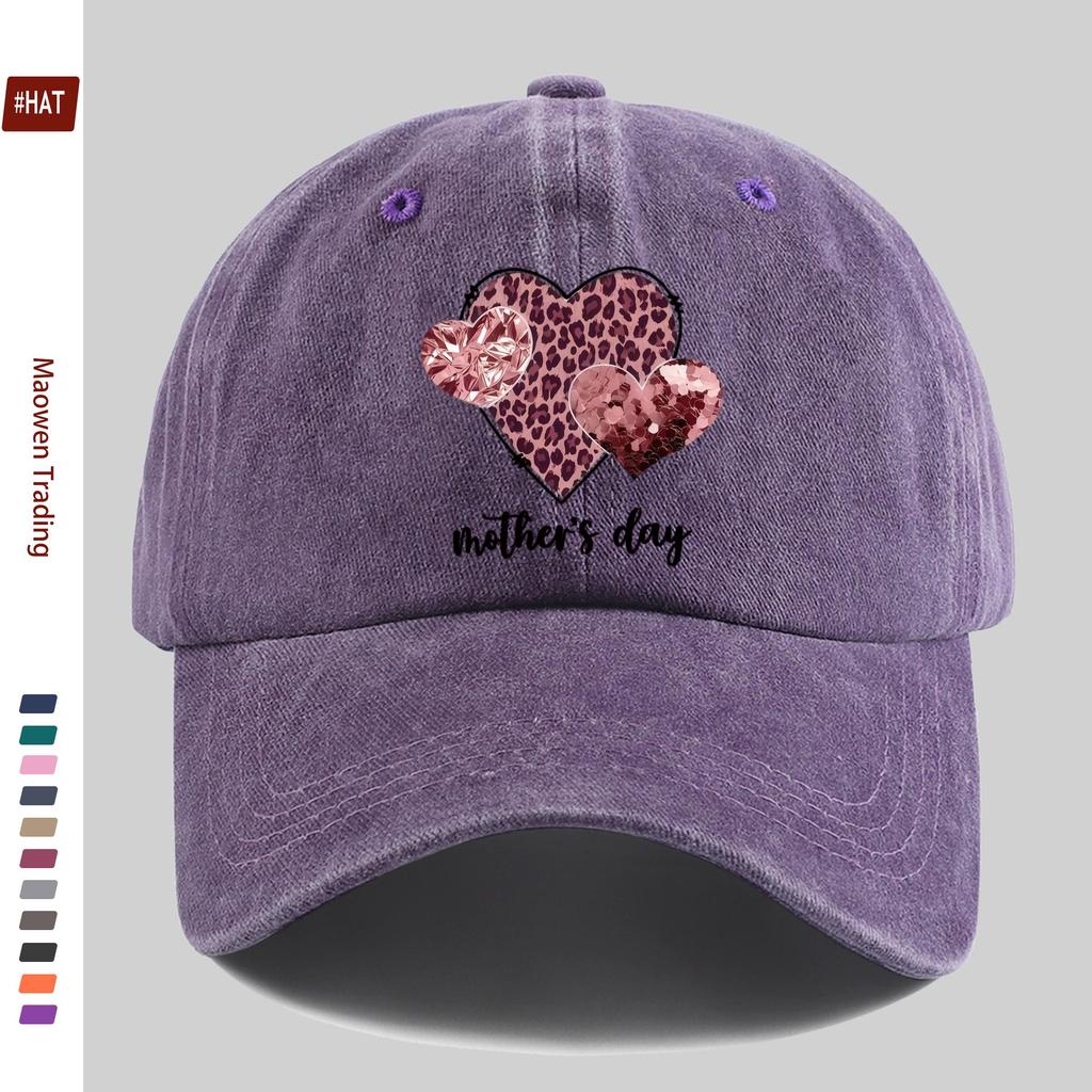 Pc Women Pink Leopard Print Trucker Cap  Adjustable Snapback Dad Hat with Heart  Leopard Design Lightweight Suitable for Ou