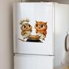 Cartoon Chef Owl Kitchen Dining Room Home Wall Background Beautification and Decoration Stickers