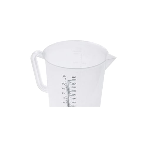 M.T. Trimatsu SUNNEX MTI Polypro Measuring Cup, 3.0L, Made of Polypropylene, Unbreakable, Heat-Resistant Up To 120C, Can Measure Hot Water
