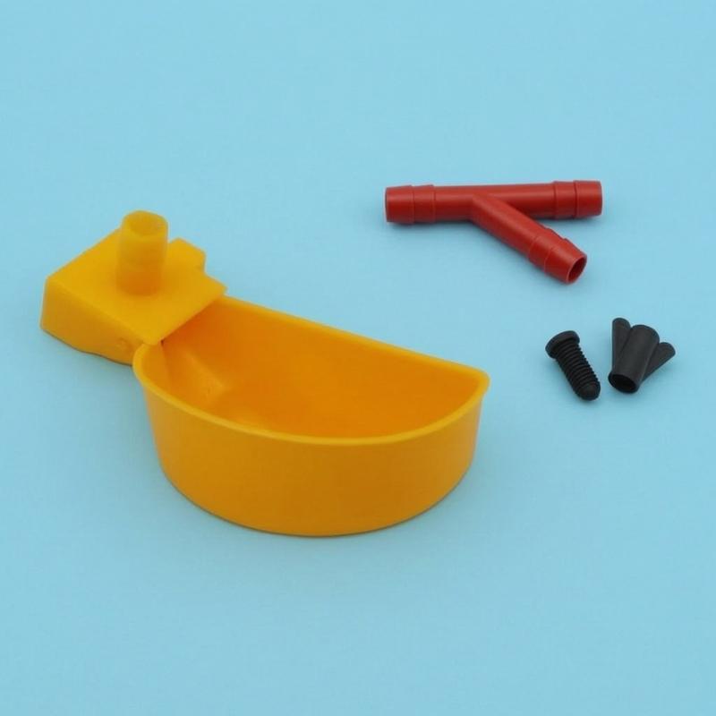 Bird Water Cup with T Connector Easy to Install Automatic Bird Drinker Cup Poultry Waterer Compact Quail Waterer Safe for Birds