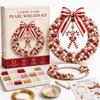 Bastelset Weihnachts-Kranz Bastelmaterial-Set Perlenkranz-Set Kreatives Perlenkranz-Set Geschenk