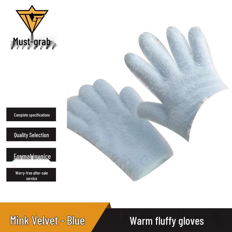 

Женские зимние пятипалые перчатки Bituozhe с котиками