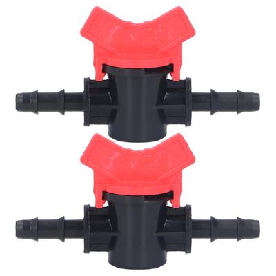 2PCS Flow Regulator ABS Plastic Liquid Control Stop Valve Water Pump Straight Through Valve 8mm