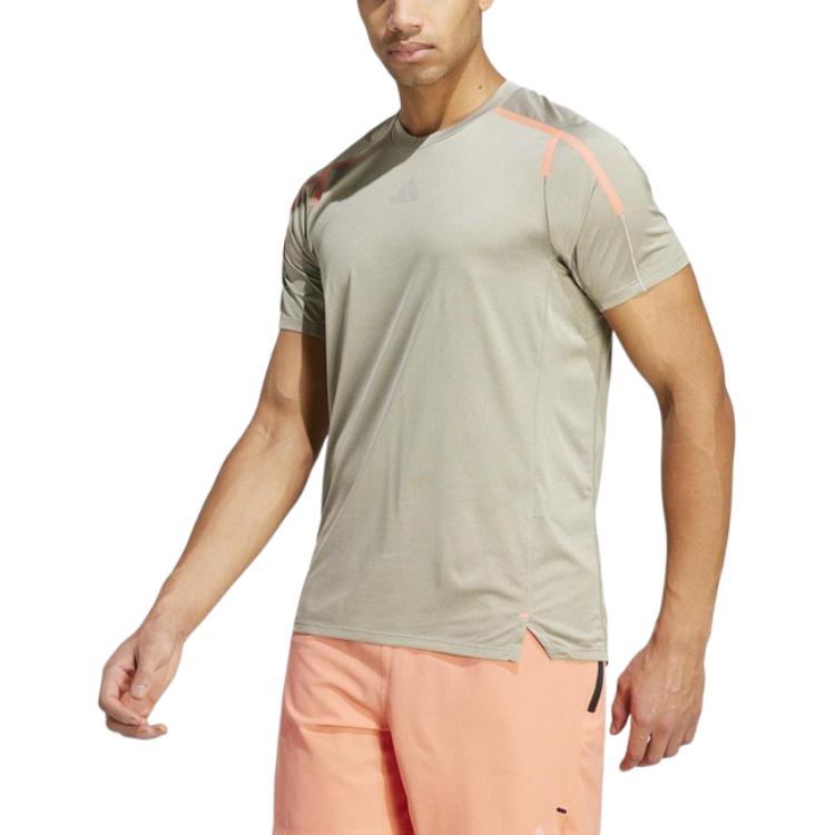 adidas T Shirt Men's Pebble Silver Gray IC2107