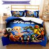 3pcs Custom Name Cartoon Italian Brainrot Animal Bedding Set Duvet Cover Closure Includes 1 Duvet Cover & 2 Pillowcases for All Seasons Bedroom Decor