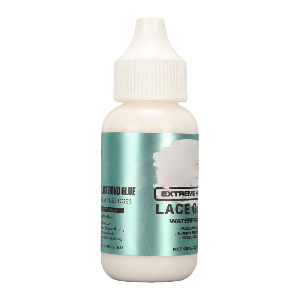 Lace Wig Glue Strong Bonding False Hair Hairpiece Adhesive Glue Translucent Creamy White 38ml
