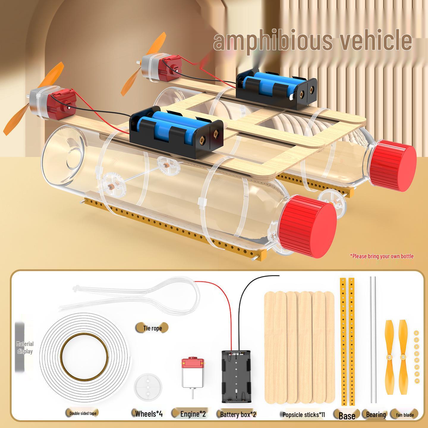 DIY Amphibious Science Kit: Dual-Use Water-Land Thrust Boat Model for Elementary Students