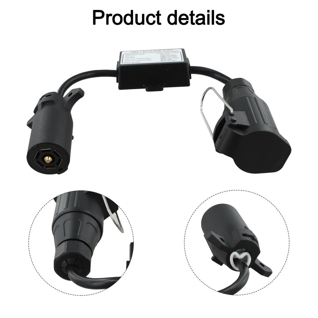 Hot Light Converter Trailer Light Converter US To European Vehicle Replacement 7-Way Accessory Connector Parts