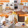 Fall Thanksgiving Red Truck Pumpkin Kitchen Rugs Decor Autumn Harvest Kitchen Hallway Floor Mat Bath Non-slip Doormat Decoration