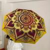 1pc Mandala Pattern Automatic Open/Close Umbrella, Folding Compact Umbrella with Lightweight Design for Women/Men yy251028239