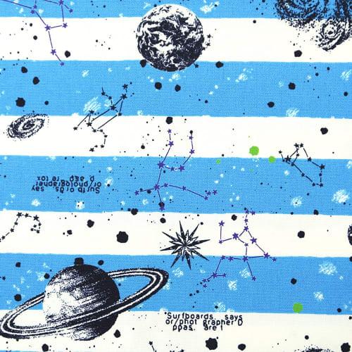 Shimashima Space Blue Placemats, Set of 2 with Name Stickers, Perfect for School Lunches, Kindergarten, and Elementary School, for Boys and Girls, Mad