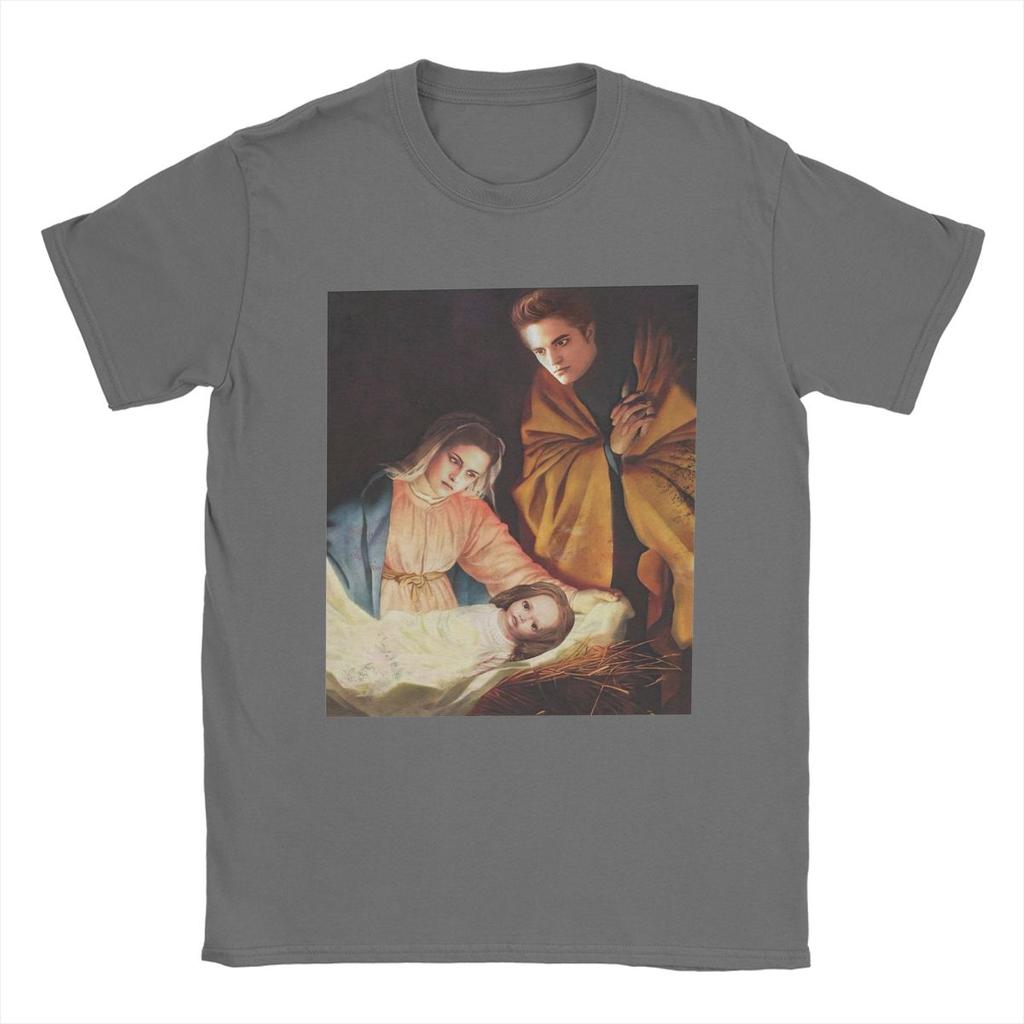 Męski T-shirt Parodia filmu Zmierzch Rodzi się dziecko Niesamowite bawełniane koszulki z krótkim rękawem T-shirt z okrągłym dekoltem Nadrukowany