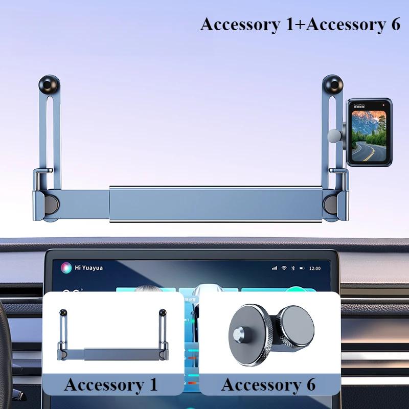 Oatsbasf Dual-position Car Screen Phone Holder Stand Aluminum Adjustable for Tesla Model 3 Highland Y Universal Car Accessories