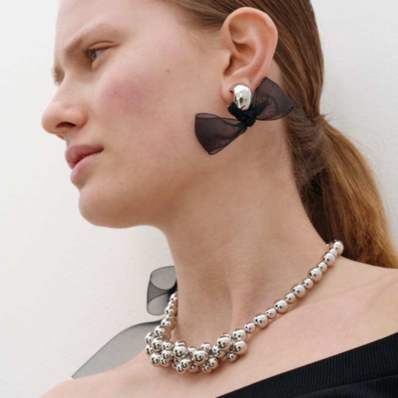 MONDAY EDITION Ball With Ribbon Necklace