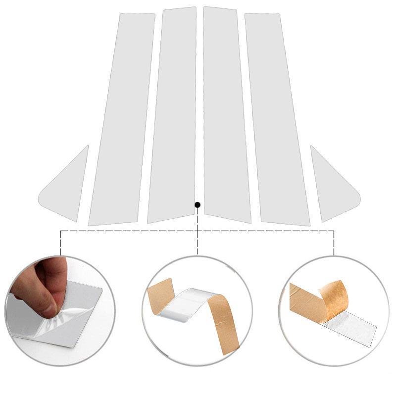 6Pcs Chrome Plated Pillar Posts Stickers Car Window Exterior Posts Trim Cover For Chevrolet TrailBlazer (crossover) 2021-2024