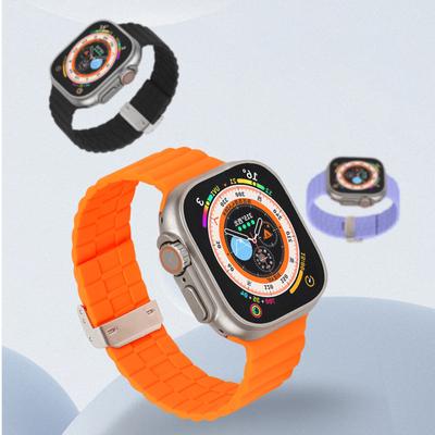 Watchband İade klipsi Silikon kayış iWatch bandı 49mm 45mm 41mm 44mm 40mm 42mm 38mm 45 mm iWatch serisi 8 7 3 4 5 6 se için saat bandı