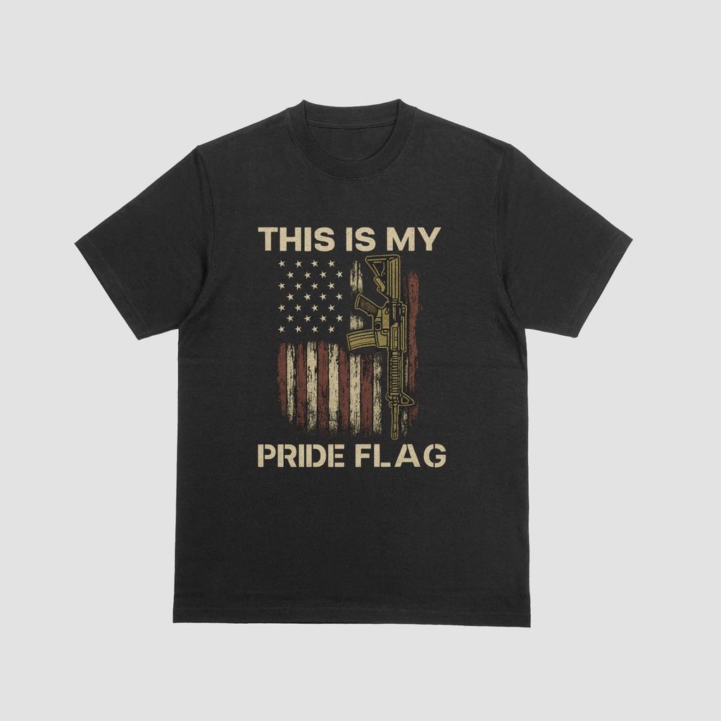 This Is My Pride Flag Patriotic Gun T-Shirt 2nd Amendment Graphic Tee