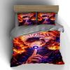 Anime-inspired Fiery Design Bedding Duvet Cover Sets Duvet Covers Pillowcases Gifts (1 * Duvet Cover 2 * Pillowcases, Without Duvet Insert)
