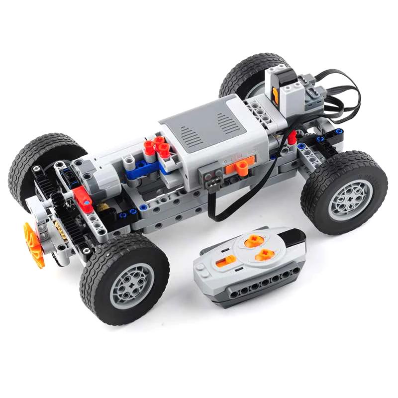 Four-wheel Drive Remote Control Car Motor Power 4WD RC Car Kit 32019 86652 Wheel Building Blocks Compatible with Legoeds RC Car