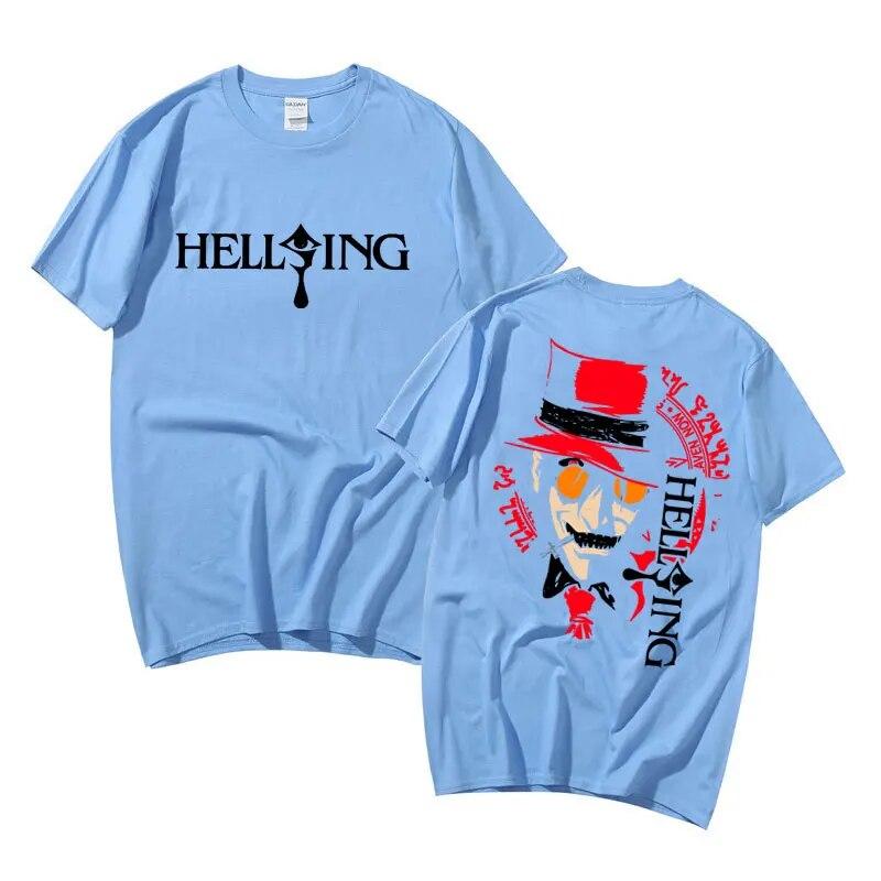 Anime Hellsing Ultimate Alucard Vampire Horror Tričko Muž Volné Tričko nadměrné velikosti Unisex Ženy Unisexga Ležérní Bavlněná trička