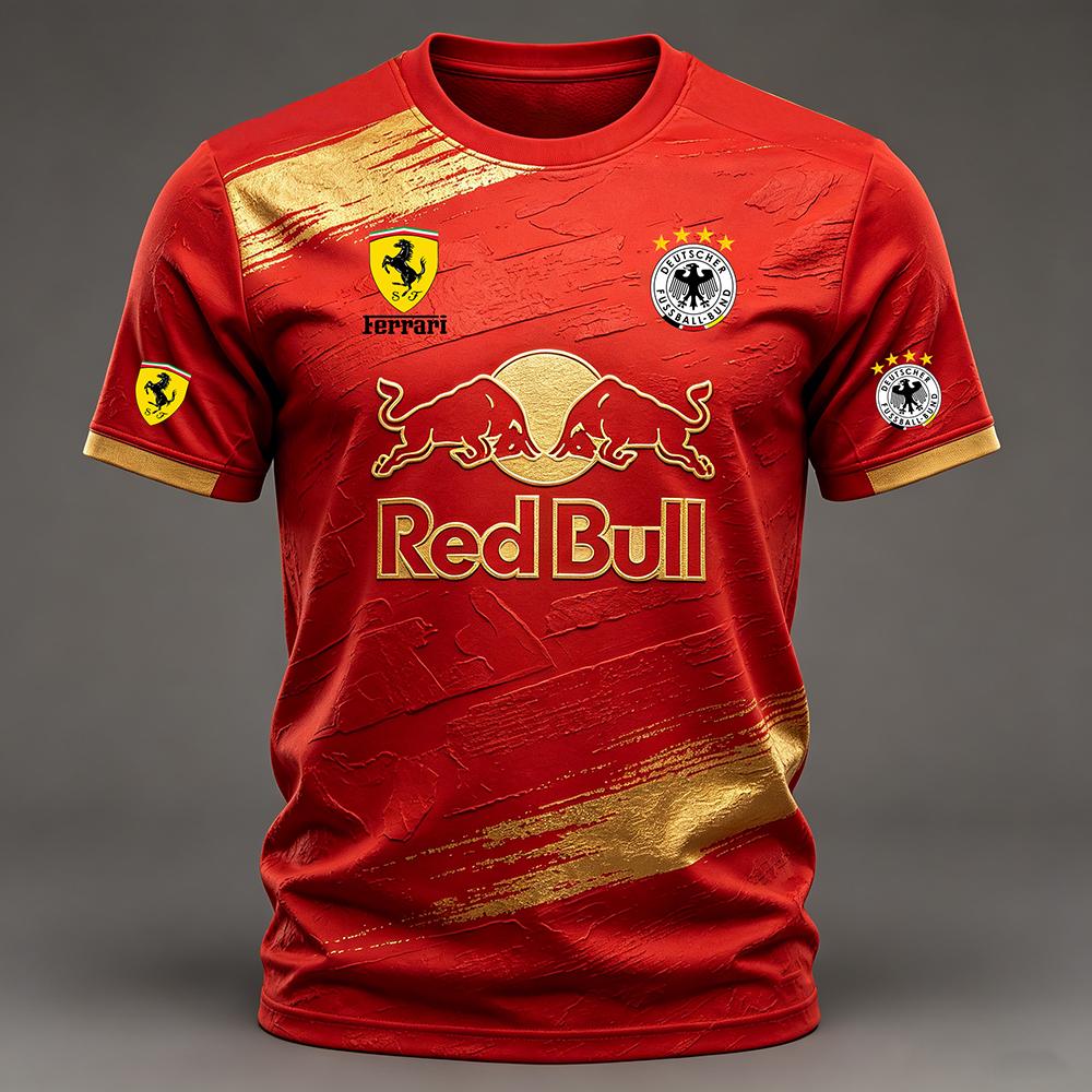 Summer New Red Bull Racing Suit X Germany Football Team Uniform XS