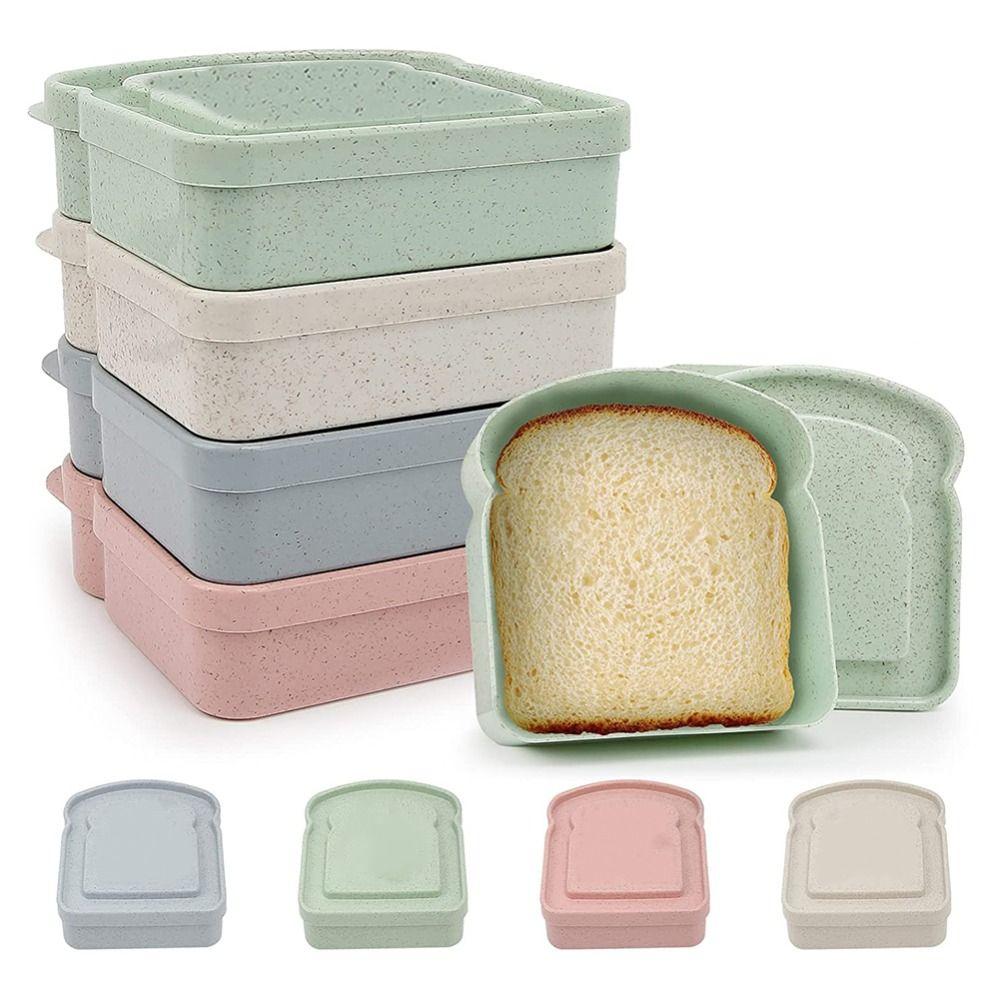 Toast Shape Moisture-proof Bread Container Sandwich Storage Case Dessert Container Toast Box