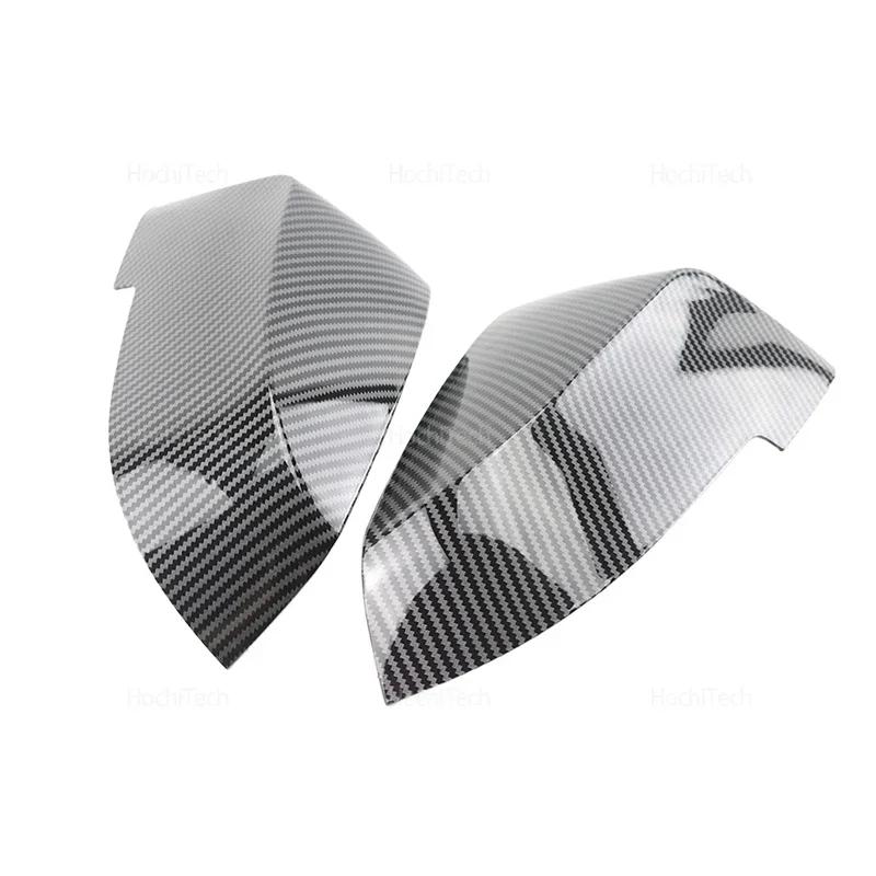 For BMW 5 6 7 Series F10 F11 F07 F06 F12 F13 F01 F02 F03 F04 LCi Carbon Fiber Glossy Black Replacement Side Mirror Covers Cap
