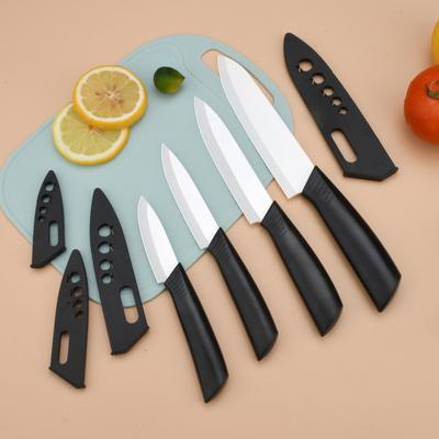 Ceramic Fruit Knife for Kitchen 3 4 5 6 Inch Chef Knife with Sheath Utility Slicing Cooking Tool for Vegetable Rustproof Zirconi