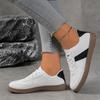 Fashion Fashion White Lace Up Vulcanized Shoes Women 2025 Autumn Round Toe Low Heel Sneakers Comfort Soft Sole Non Slip Skateboard Shoes