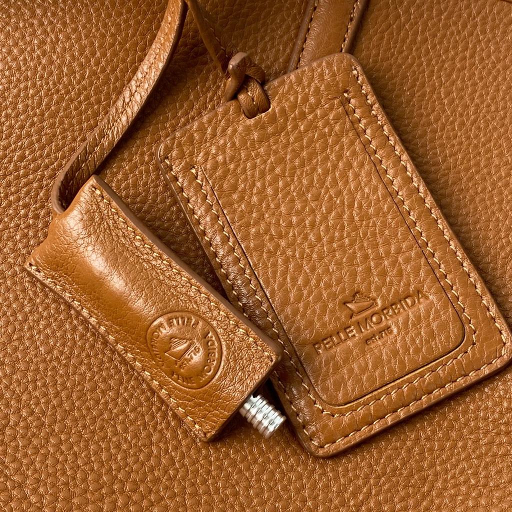 Used PELLE MORBIDATote Bag Brown Leather Women