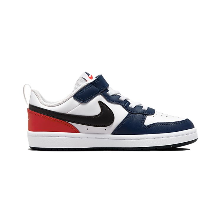 Nike Court Borough Low 2 PS White Midnight Navy Black Red DO7447-101