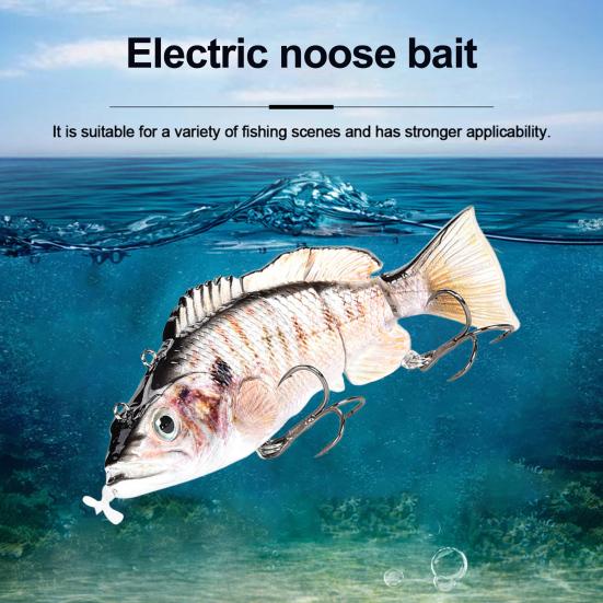 13.5CM/39.3G/54G Electric Multi-Jointed Fishing Lure with Float USB Rechargeable LED Luminous Swimbait Robotic Artificial Bait Fishing Accessories