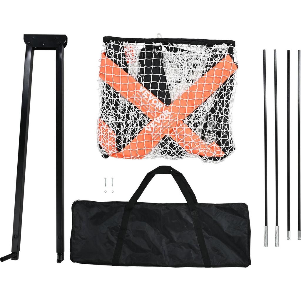 Lacrosse Goal, 6' X 6' Lacrosse Net, Portable Lacrosse Goal with Carry Bag, Fiberglass Rod Backyard Lacrosse Training Equipment, Easy Setup Collegiate