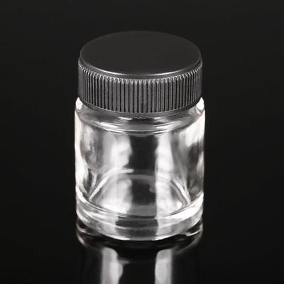 10PCS Airbrush Glass & PP Bottles 34oz 22cc Air Brush Bottle Jars with Plastic Lid Using On