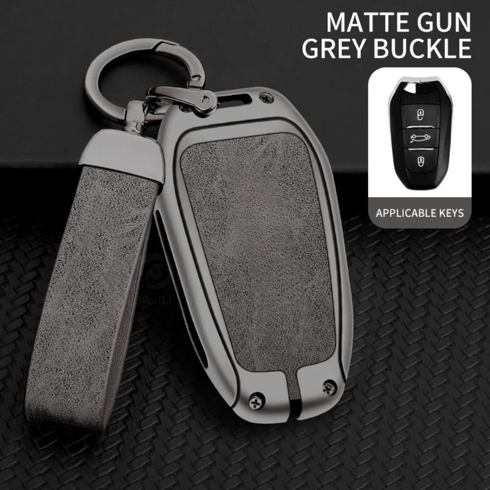 Car Zinc Alloy Key Case Bag for Peugeot GTLine 207 307 407 208 308 408 508 2008 3008 4008 5008 RCZ Car Key Chain Metal Key Shell