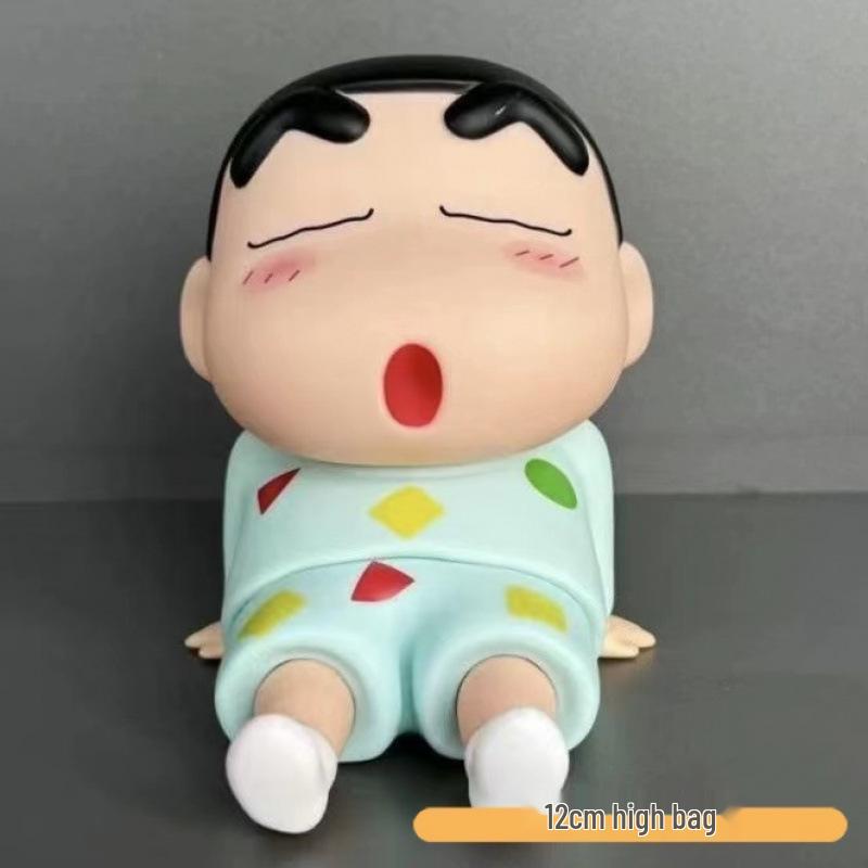 35cm Milk Tea Pat-Pat Light: Large Nohara Shinnosuke Charging Figure and Money Box Ornament
