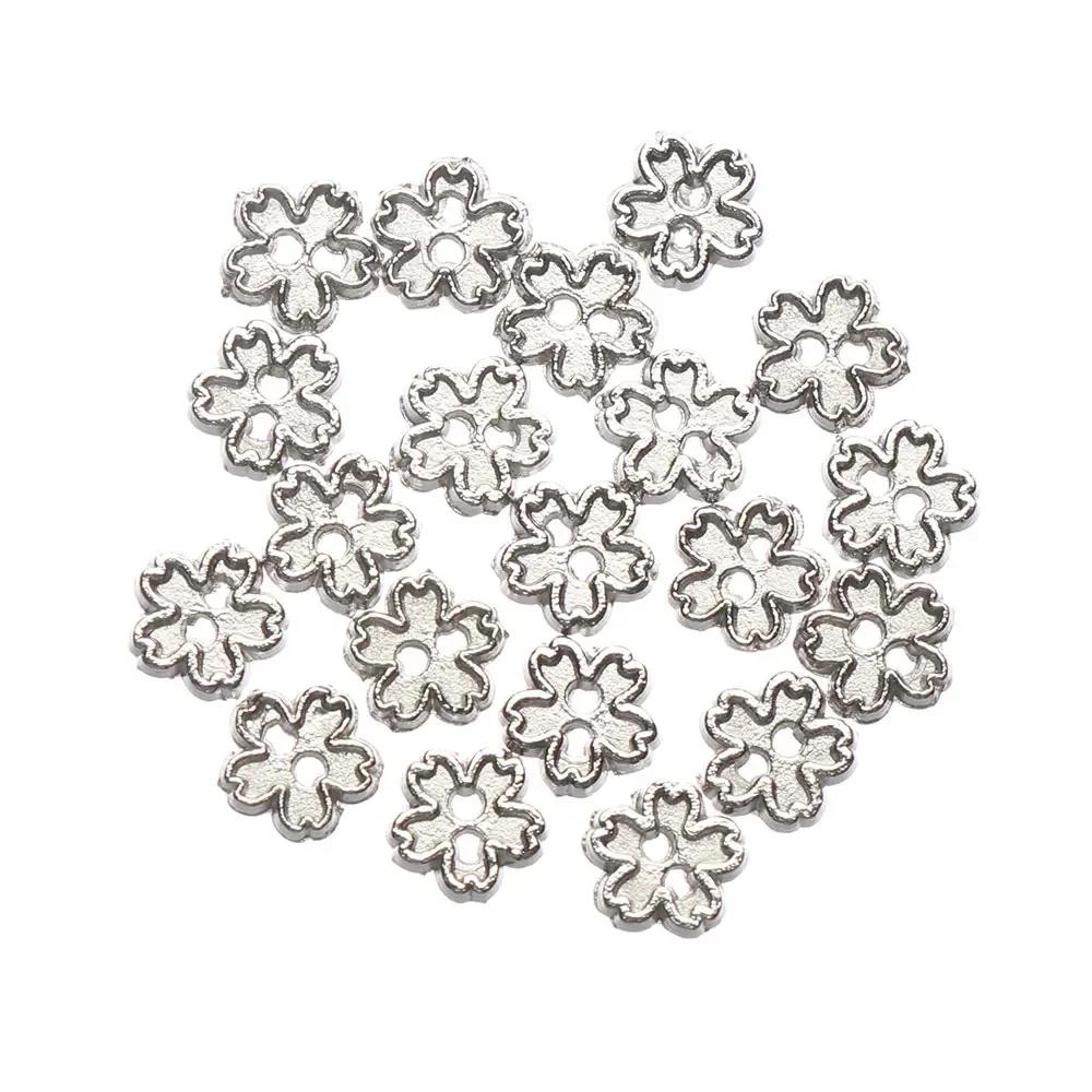 20Pcs 4mm Mini Buttons Flower Shape Metal Buckle Doll Clothes Buckles DIY Sewing Material Dolls Clothing Accessorie