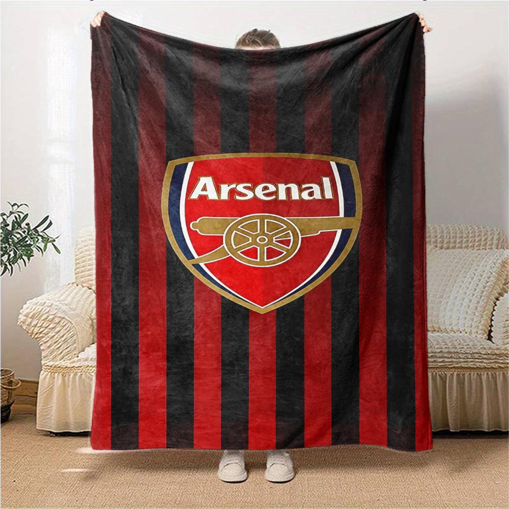 Arsenal Football Club Wappen Decken Flanell Bedruckt Atmungsaktiv Warm Überwurfdecke für Zuhause Büro Bettwäsche 0708a27