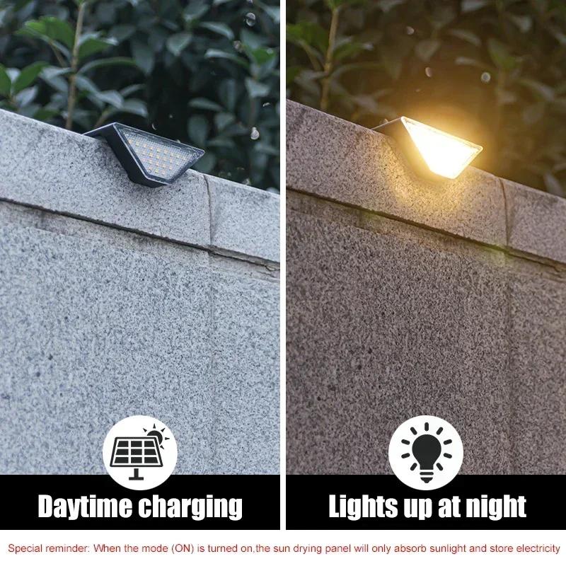 Outdoor Solar Step Lights, Warm White Light,IP66 Waterproof, Auto On, for Patio, Yard, Driveway, Porch Decoration